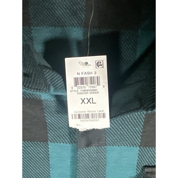 And Now This Mens Plaid Long-Sleeve Button-up Shirt, Green, Size XXL, NWT - Picture 5 of 5